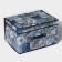 Stellid box for storage with a lid of the mosaic, 40 × 30 × 25 cm, blue color