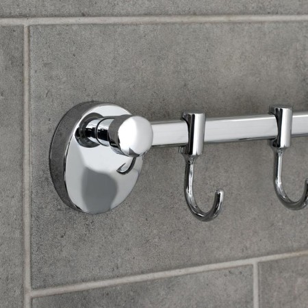 The hook is wall-mounted, moving, on the bar accoona a11091-3, 3 pcs, color chromium-1