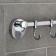 The hook is wall-mounted, moving, on the bar accoona a11091-3, 3 pcs, color chromium