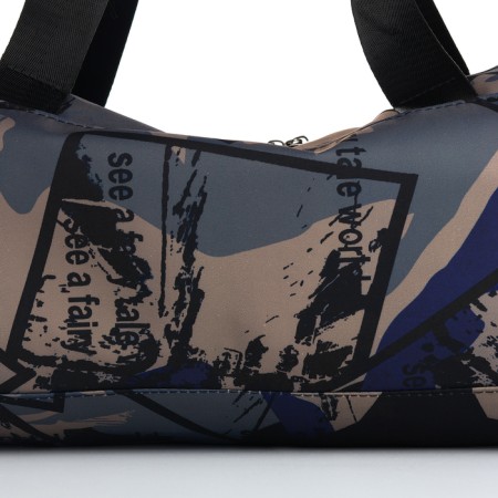 Sports bag, textura, average size, gray/blue color-4