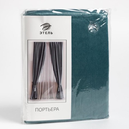 Curtain Ethel "Classic" ts. -biryuzovaya, 145*265 cm, 100% p/e-4