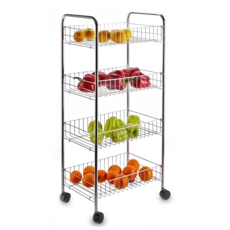 Corridgery stand, rectangular, 4 tiers, chromium color, mg004