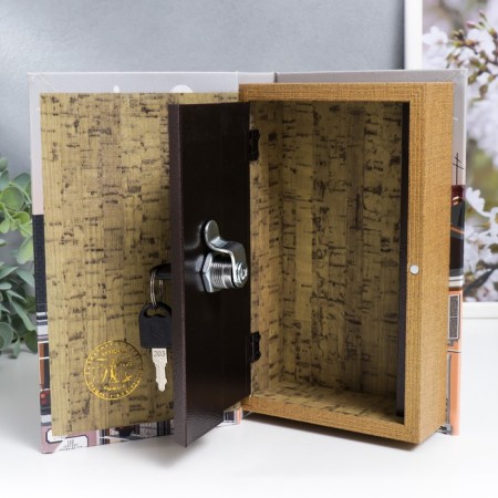 Safe Brush Tree leatherette "Streets of Paris" 21x13x5 cm-2