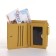 Women's wallet on the button, yellow color