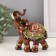 Polystone souvenir "Caramel elephant in the red-golden blast with ruby" MIX 14x11.5x6 cm