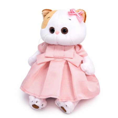 Soft toy "Lee in a pink dress with lurex", 24 cm-1