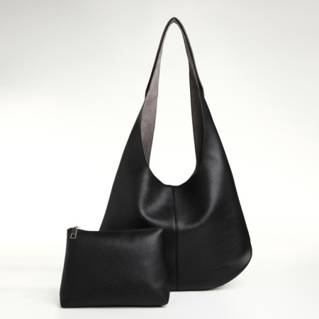 Women's bag on magnet Textura, large size, black color-1