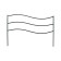 Decorative fence, 45 × 335 cm, 5 sections, metal, green, "flag"