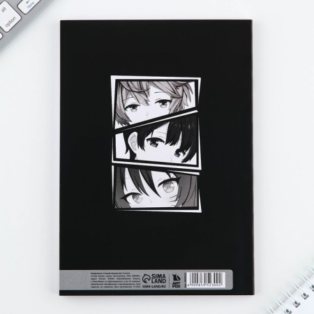 Diary in the thin cover A5, 72 sheets "Anime. Cherny"-4