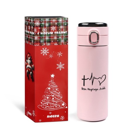 Thermos, 400 ml, Simple "pulse", retains heat 8 hours, thermometer, 20.5 x 6.3 cm-5