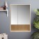 Bathroom mirror "Valencia 55", the oak tree is light, 55 x 75 x 17 cm