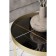 Tramal table "Tyler", 555 × 555 × 450 mm, the color of sugar noir / gold