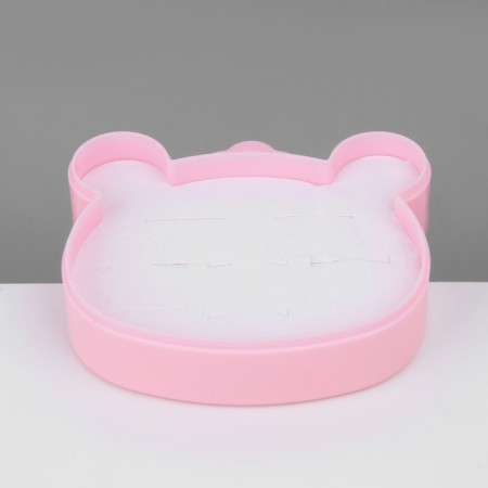 Organizer for jewelry "Casket Bear" 8 seats, plastic, 10.5 × 10 × 3 cm, pink color-4