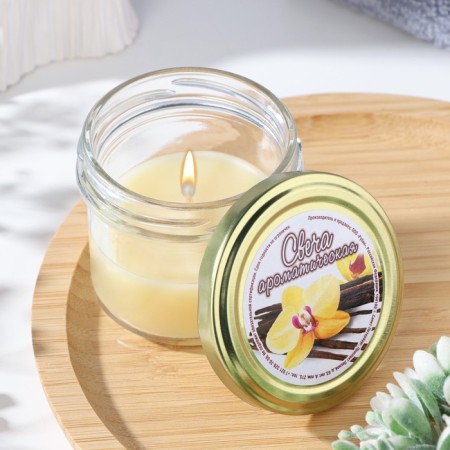 Candle in the bank Aromatic "Vanilla Caramel", 5x6 cm, 120 g