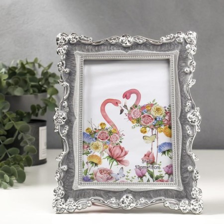Photo frame 13x18 cm "Roses and enamel" gray 24x18.5 cm