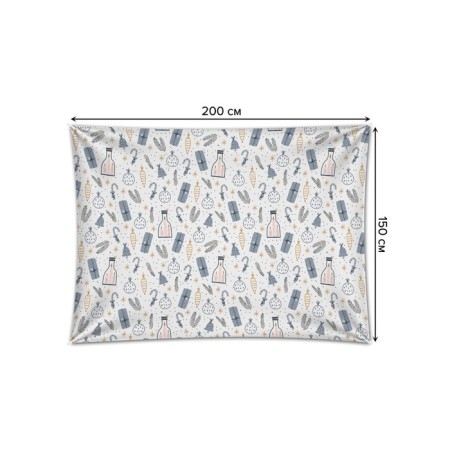 Decorative panel with photo printing "Christmas set", horizontal, size 150x200 cm-1