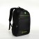 Youth backpack with a zipper, 4 pockets, black/green color