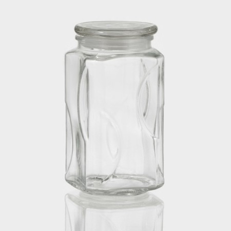 Glass Bank for bulk products "Lord", 1 l, 9.5 × 18.5 cm