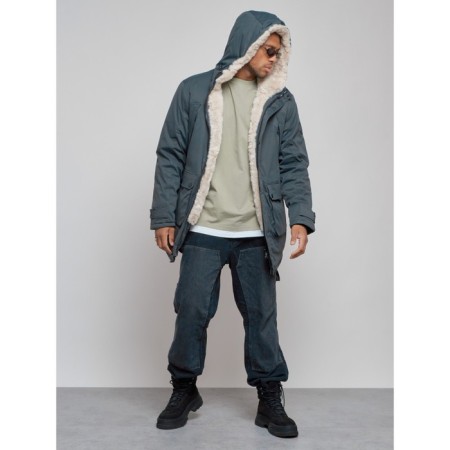 Winter male park, size 56, dark gray color-4