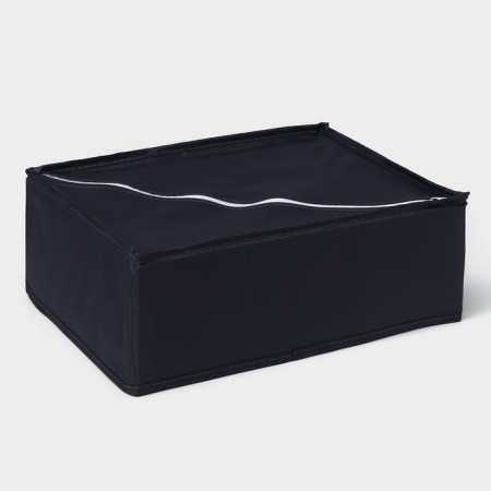 Organizer for linen 12 cells LadOM, 32x24x12 cm, graphite color-5