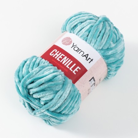 Yarn "Chenille" 100% micropoliester 90m/100g (570 St. Biryuzovaya)-1