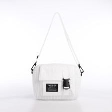 Youth bag with lightning, 1 outer pocket, white color