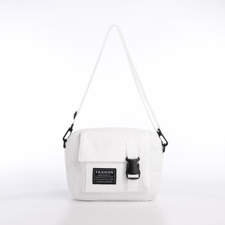 Youth bag with lightning, 1 outer pocket, white color