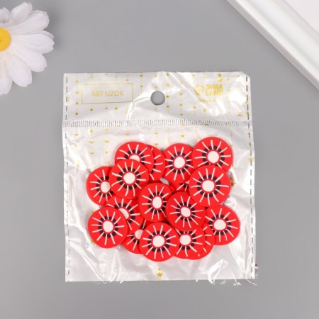 Decor for the creativity of PVC "Red Orange in context" set of 20 grams 0.3x2x2 cm-2