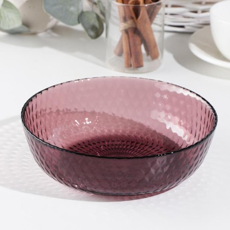 Deep glass plate "idyll", d = 18 cm, lilac color-4