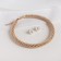 Set 2 objects: earrings, necklace with pearls "Giselle" dense thread, white-golden color, 35 cm