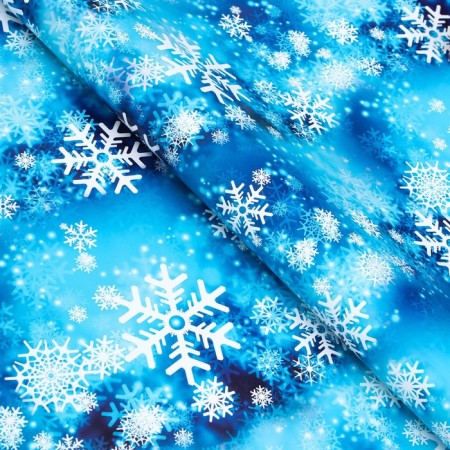 Glossy packaging paper "Snowflakes", 70 x 100 cm, 1 sheet-2