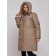 Coat insulated winter female, size 48, brown color