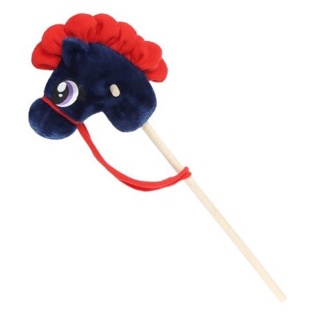 Soft toy "Horse-horseman", on a stick, mix, blue color-5