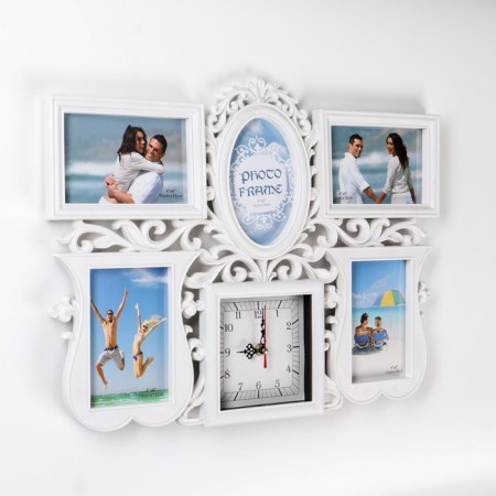 Wall clock, series: photo frames, "emina", smooth move, 49 x 36 cm-1
