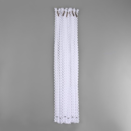 Lightning "Spiral", No. 3, insoluble, openwork, castle machine, 50 cm, white color-2