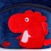 Backpack "Dinosaurians" with double lightning, the color is blue