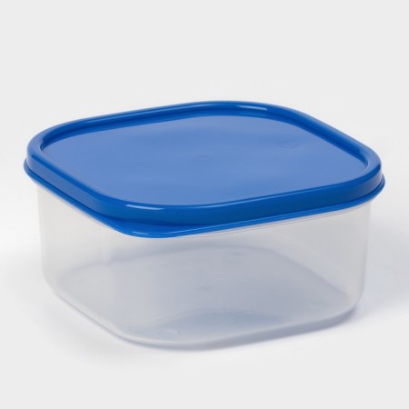 Container square shares, food, 400 ml, blue color