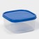 Container square shares, food, 400 ml, blue color