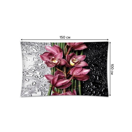 Decorative panel with photo printing "Flower separation", horizontal, size 100x150 cm-1
