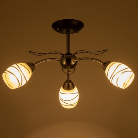 Svetogor chandelier "Music" 3x60W E27 Black/Chrome-2