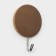 Hooks of self -adhesive fraction "wooden circles", 3 pcs, brown color