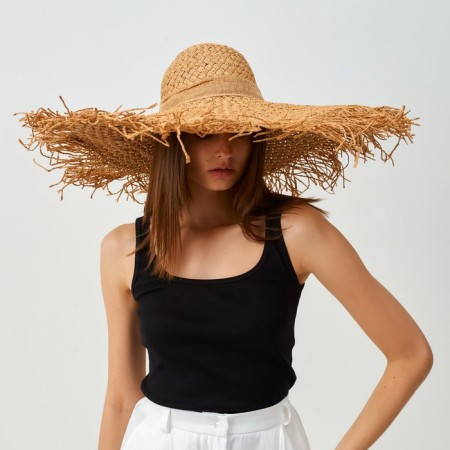 Women's hat Minaku "Summer Mood", size 56-58, brown color-6