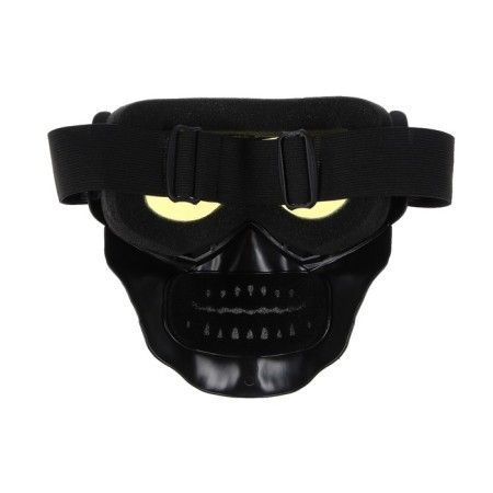 Mask glasses for motor vehicles, collapsible, yellow visor, black color-2