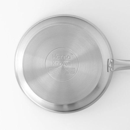 Hanna Knövell stainless steel pan, d = 28 cm, h = 5.5 cm, wall thickness 0.6 mm, handle length 25 cm, induction-9