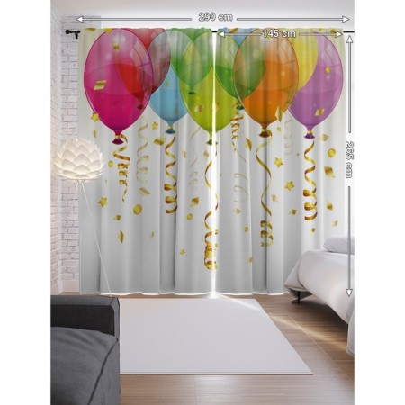 Photostes "Helic balls for the holiday", Saten, size 145x265 cm, 2 pcs-1