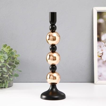 Summary Metal for 1 candle d = 2 cm "Delphus. Three golden balls" 10x10x29 cm-1
