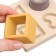 Developing toy - sorter “Study figures”, food silicone, beige color, Mum & Baby