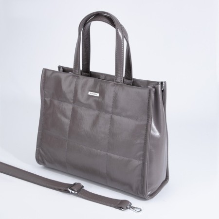 Luggage bag, external pocket, long belt, gray color-5