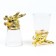 Gift set 3 in 1 Greener: 2 glasses of 30 ml, a deck of plastic cards, gold