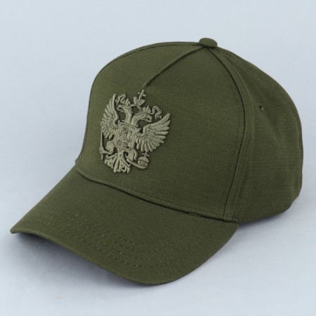 Male cap "Coat of arms", dark green color, rr 56-1